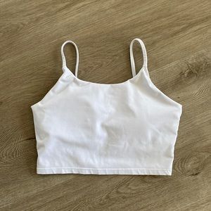 White Longline Sports Bra (Amazon)